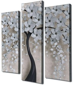 Πίνακας Καμβάς (Σετ 3Τμχ) 489GWN1313 20x40/20x45cm Multi Wallity Κάθετοι Wood, Canvas