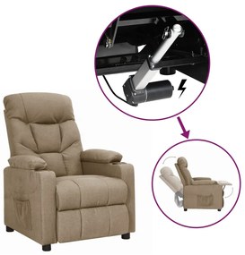 Πολυθρόνα με Ανύψωση Taupe Υφασμάτινη