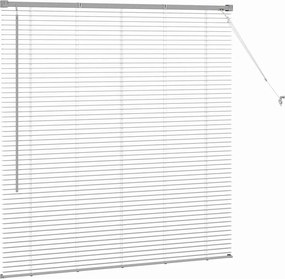 vidaXL Βενετσιάνικες Ρόδες Ασημί 130 x 135 εκ Αλουμίνιο