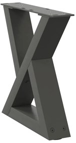 vidaXL Πόδια Τραπεζιού Σαλονιού 2 τεμ. Ανθρακί 40x(30-31,3) εκ. Ατσάλι
