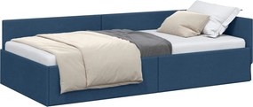 vidaXL Κρεβάτι Γωνίας Μπλε 90 x 200 cm ύφασμα