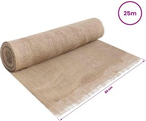 vidaXL Ρολό από Τζute 160 x 2500 εκ Φυσικό
