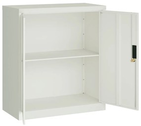 vidaXL Αρχειοθήκη Ανοιχτό Γκρι 79 x 40 x 90 εκ. από Ατσάλι