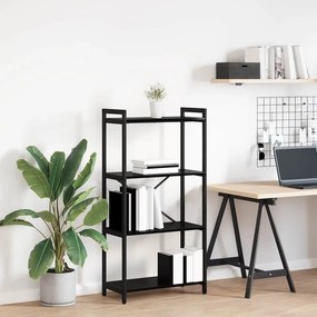 vidaXL Ράφι Βιβλίων Μαύρη Οξυά 60 x 30 x 120 εκ Επεξεργασμένο ξύλο