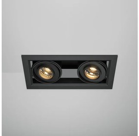 Χωνευτό Σποτ Φωτιστικό Οροφής LED 2x10W Μαύρο Κινητό Metal Modern DL093-02-10W3K-B Maytoni DL093-02-10W3K-B