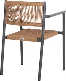 ΠΟΛΥΘΡΟΝΑ ΑΛΟΥΜΙΝΙΟΥ STER HM5786.12 ΑΝΘΡΑΚΙ-ΣΥΝΘ.RATTAN ΜΠΕΖ 55,5x53x78Υεκ.
