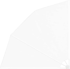 vidaXL Αδιάφανο σκίαστρο μπαλκονιού 210 x 210 cm Πολυεστέρας Λευκό