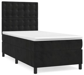 ΚΡΕΒΑΤΙ BOXSPRING ΜΕ ΣΤΡΩΜΑ ΜΑΥΡΟ 100X200 ΕΚ. ΒΕΛΟΥΔΙΝΟ 3143249