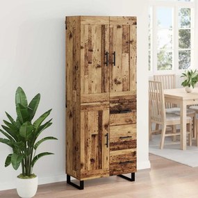 vidaXL Highboard 2 pcs Παλιό ξύλο 69,5 x 34 x 180 εκ.