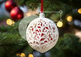 Intra Συλλεκτικό Ξύλινο Παζλ Plywood 4mm - Χριστουγεννιάτικο στολίδι σε πεύκο Σε Ξύλινο Κουτί - Διαστάσεις: 10x10 cm – 25 κομμάτια