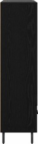 vidaXL Highboard Μαύρη Οξυά 69,5 x 31 x 115 εκ. Επεξεργασμένο ξύλο