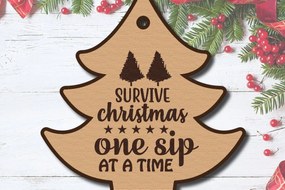 Σετ των 3 Intra απο ξύλο plywood 3mm-4mm πάχος Χριστουγεννιάτικο δώρο ετικέτας Δίασταση 5x10 cm INTRAFABR-41479346