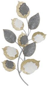Διακοσμητικό Τοίχου Neone 345-000006 47,5x89x6cm Gold-White Inart Metal