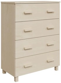vidaXL Συρταριέρα HAMAR Καφέ Μελί 79 x 40 x 103,5εκ. Μασίφ Ξύλο Πεύκου