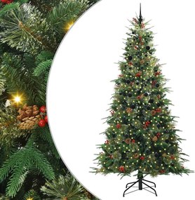 vidaXL Τεχνητό Χριστουγεννιάτικο Δέντρο με Άξονα Πράσινο 240 cm