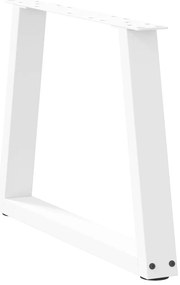 vidaXL Πόδια Τραπεζιού Σαλονιού Σχήματος V 2 τεμ. Λευκά 50x(42-43,3) εκ. Ατσάλι
