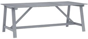 vidaXL Τραπεζαρία Κήπου Γκρι 206 x 100 x 74 εκ. από Μασίφ Ξύλο Ακακίας