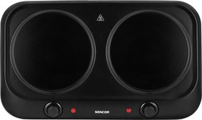 Φορητή Κεραμική Εστία Διπλή 1200W 19cm Sencor SCP 2263BK Μαύρη