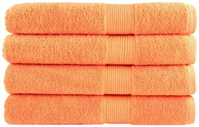 vidaXL Πετσέτες Premium SOLUND 4 Τεμ. Πορτοκαλί 100x200 εκ. 600 γρ/μ²