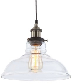 Φωτιστικό Οροφής Vintage KS1295PCL1BK Clear Glass