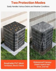 VEVOR 914 x 914 x 1010 mm Air Conditioner Cover Dual Layer Detachable Canopy