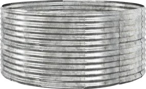 vidaXL Ζαρντινιέρα Ασημί 140x140x68 εκ. Γαλβανισμένος χάλυβας