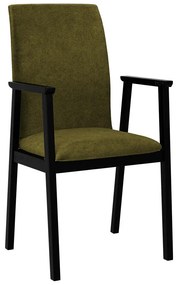 Καρέκλα Victorville 336, Πράσινο, Μαύρο, 91x43x40cm, 7 kg, Ταπισερί, Ξύλινα, Μπράτσα, Ξύλο: Σημύδα | Epipla1.gr