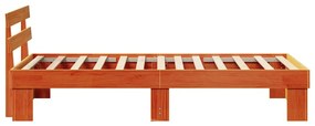 vidaXL Σκελετός Κρεβατιού με κεφαλάρι Καφέ 75 x 190 cm
