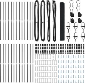 vidaXL Στύλος Περιφράξεων Γκρι 50 x 1 μ (12 x 12 χιλ. πλέγμα)