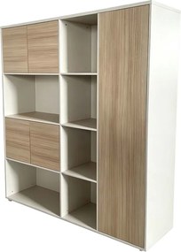 Βιβλιοθήκη γραφείου Stark pakoworld μπεζ oak 160x40x200εκ