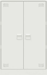 vidaXL Μπουφές Λευκός 67x39x107 εκ. από Ατσάλι