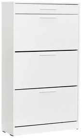 Megapap Παπουτσοθήκη Μελαμίνης Flat 18 Ζεύγων Λευκό