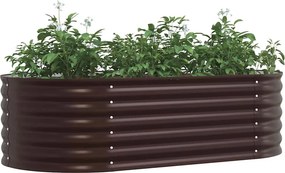 vidaXL Ανεβασμένο Κρεβάτι Καφέ 160 x 80 x 44 cm Ατσάλι