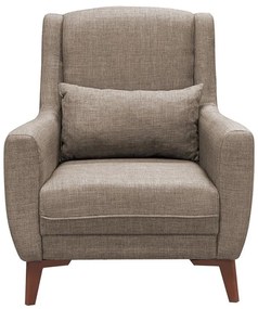 Πολυθρόνα Medea ύφασμα σε μπεζ απόχρωση 72x98x78εκ 82x84x100 εκ.