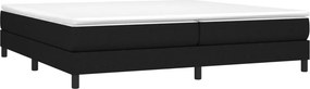 vidaXL Κρεβάτι Boxspring με Στρώμα Μαύρο 200x200 εκ. Υφασμάτινο