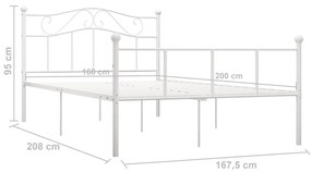 ΠΛΑΙΣΙΟ ΚΡΕΒΑΤΙΟΥ ΛΕΥΚΟ 160 X 200 ΕΚ. ΜΕΤΑΛΛΙΚΟ 284520