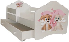 Παιδικό κρεβάτι Leomari-160 x 80-Με προστατευτικό-Leuko-Gkri anoixto
