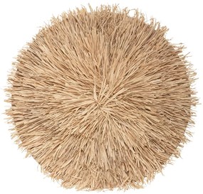 Διακοσμητικό τοίχου Alaina pakoworld φυσικό χρώμα mdf-ψάθα Φ64x4εκ