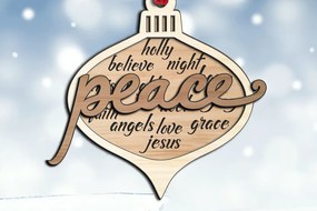 Σετ των 3 Intra απο ξύλο plywood 3mm-4mm πάχος Arabesque Χριστουγεννιάτικο στολίδι Γέννησης Δίασταση 8x8 cm INTRAFABR-109523470