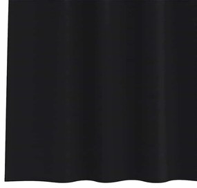 vidaXL Κουρτίνες με κουρτίνες 2 pcs Μαύρο 260x140εκ. Πολυεστέρας