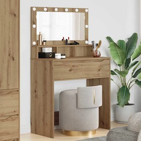 vidaXL Τραπέζια Ντυσίματος Κρεβατοκάμαρας Artisan Oak
