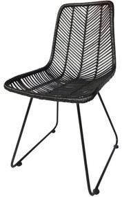 Καρέκλα Ko Lanta Μαύρη 44.5x54.6x85.7εκ - Μαύρο