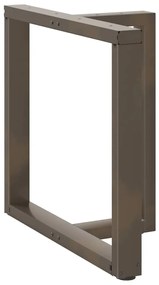vidaXL Πόδια Τραπεζαρίας σε Σχήμα Τ, 2 τεμ. Μαύρο 70x35x(72-73) εκ. Ατσάλι