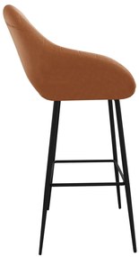 vidaXL Σκαμπό Μπαρ 2 τεμ. Ανοιχτό Καφέ από Συνθετικό Δέρμα