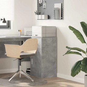 vidaXL Πλαϊνό γραφείο με συρτάρι Γκρι σκυροδέματος 38 x 34,5 x 75 εκ
