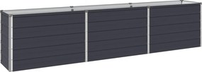 vidaXL Υψωμένο Κρεβάτι Κήπου Ανθρακί 242 x 40 x 55 cm