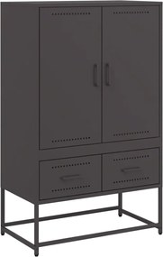 vidaXL Ντουλάπι Μαύρο 68x39x111,5 εκ. από Χάλυβα