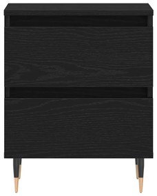 vidaXL Κομοδίνο Μαύρη δρυς 40 x 35 x 50 εκ. Επεξεργασμένο ξύλο