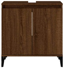 vidaXL Ντουλάπι Νιπτήρα Καφέ Δρυς 58x33x60 εκ. Επεξεργασμένο Ξύλο