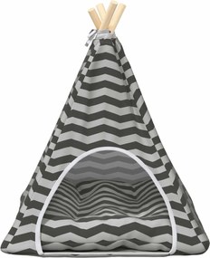 vidaXL Teepee για κατοικίδια με μαξιλάρι 50 x 50 x 60 cm Πολυεστέρας
